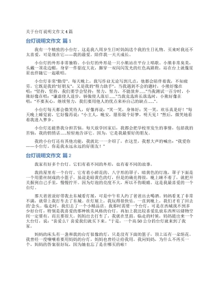 关于台灯说明文作文4篇