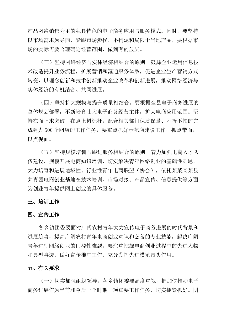 关于大力推进全县共青团系统电子商务产业发展的实施方案范文_第2页