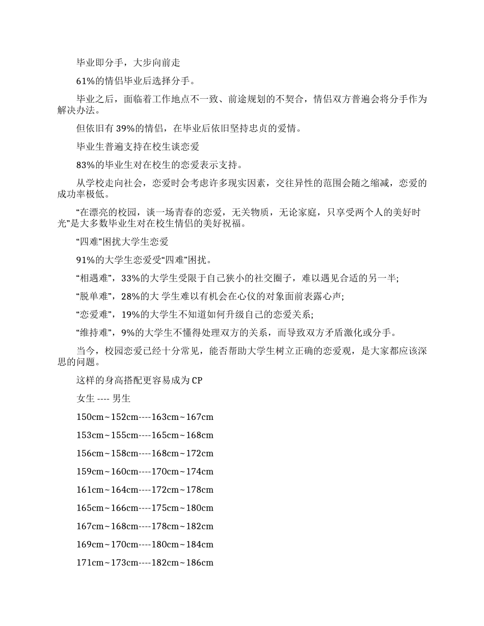 关于大学生恋爱调查报告三篇材料_第3页