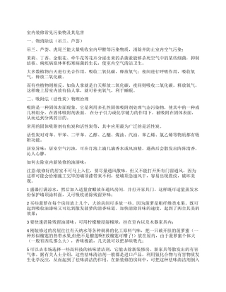 关于室内空气污染的调查报告