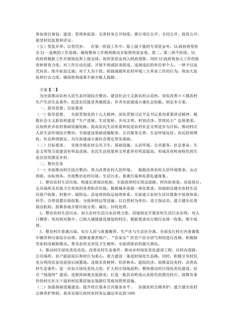 关于开展农村人居环境综合整治的工作方案_第2页