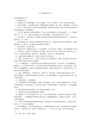 关于感恩的简短句子