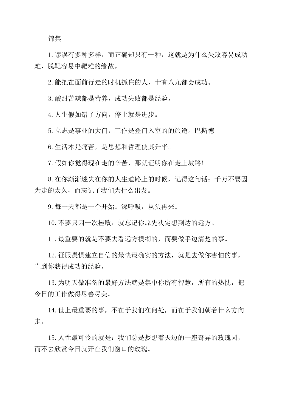 关于永不言败名言名句_第2页