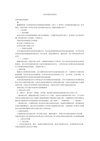 内控风险评估报告