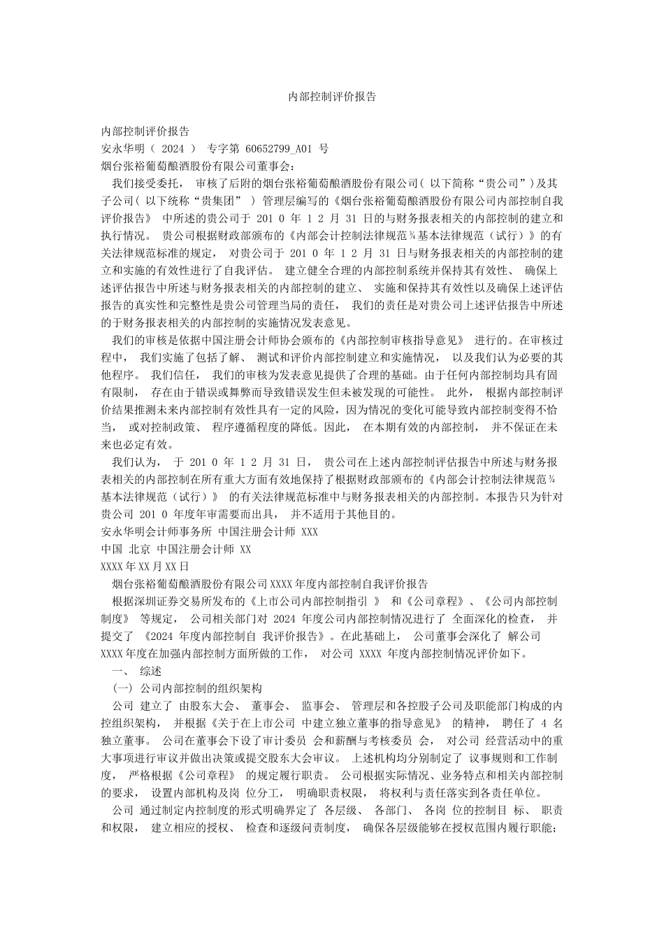 内部控制评价报告_第1页