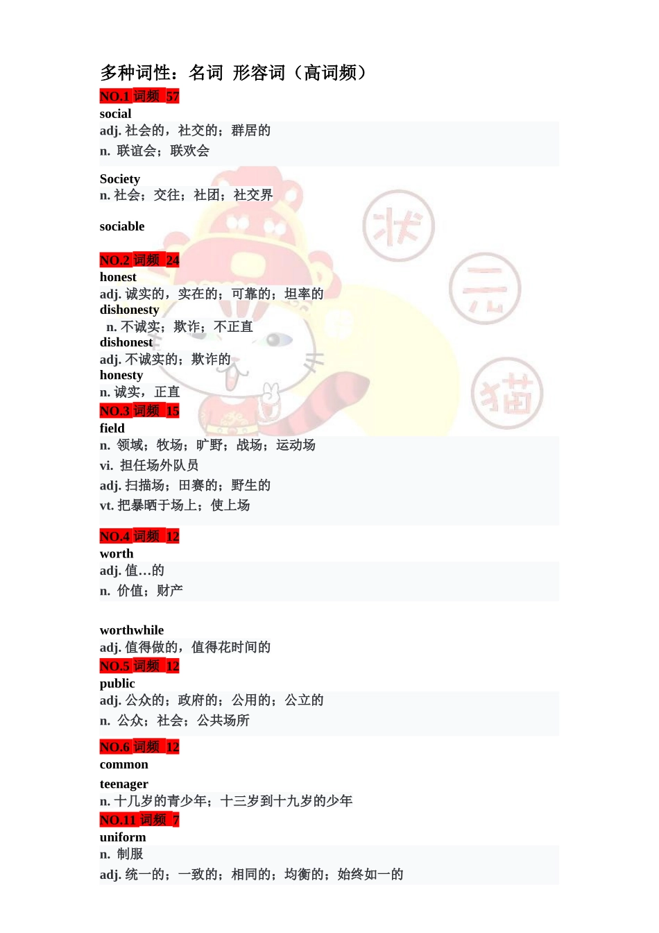 写作词汇-名词-形容词51_第1页