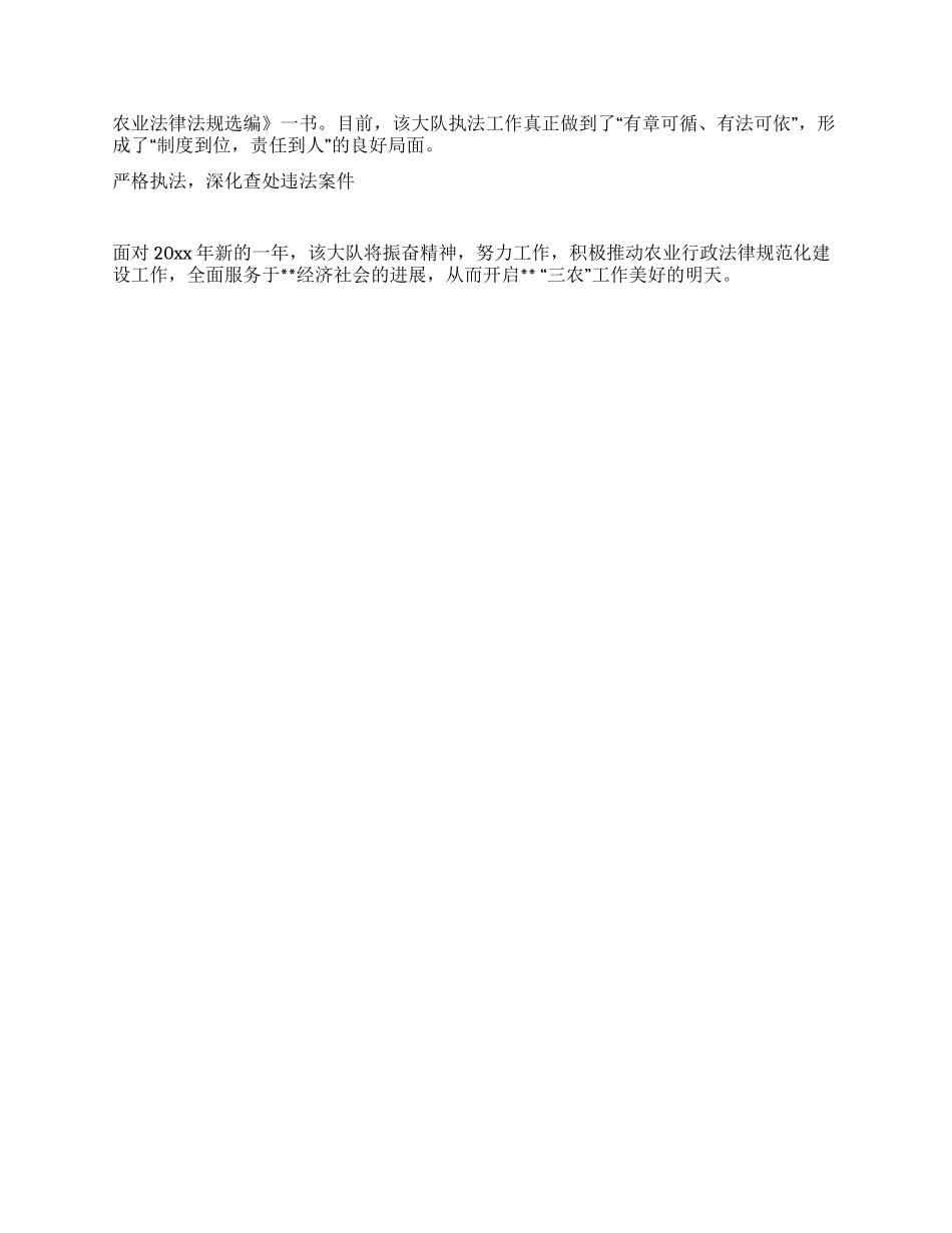 农业行政执法大队年终工作总结_第2页