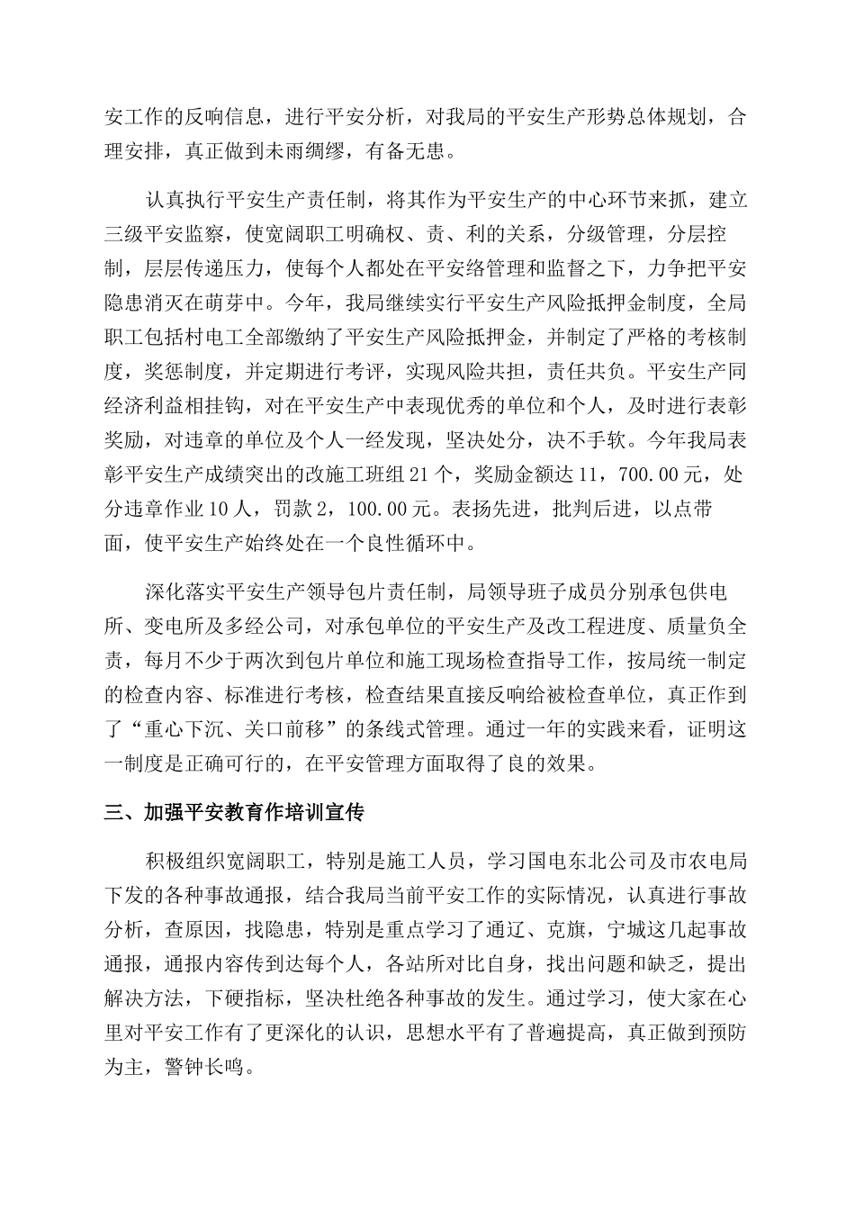 农电局安全总结范文_第2页