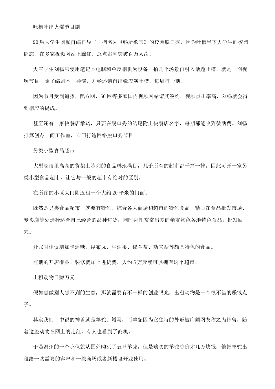 冷门的创业项目例子_第3页