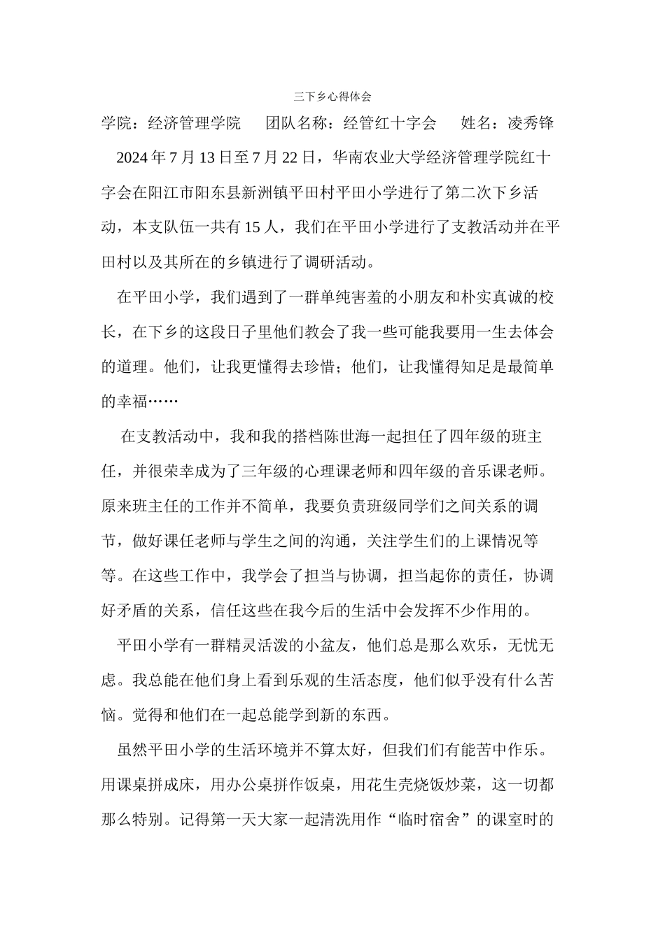 凌秀锋-三下乡总结_第1页