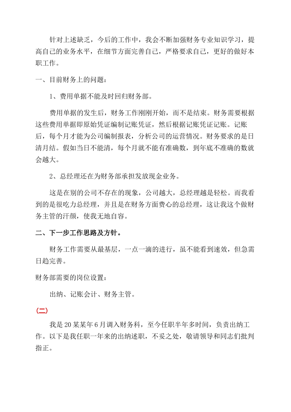 出纳晋升工作总结范文_第2页