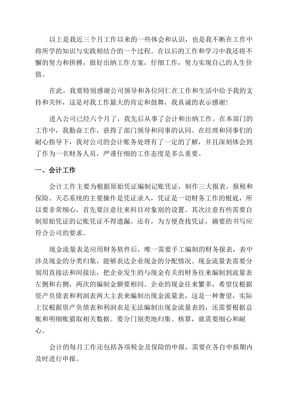 出纳转正心得总结范文新版_第3页