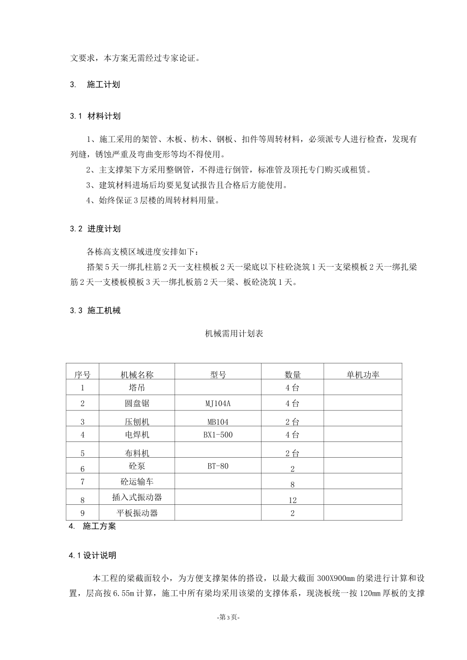 危险性较大模板施工方案_第3页
