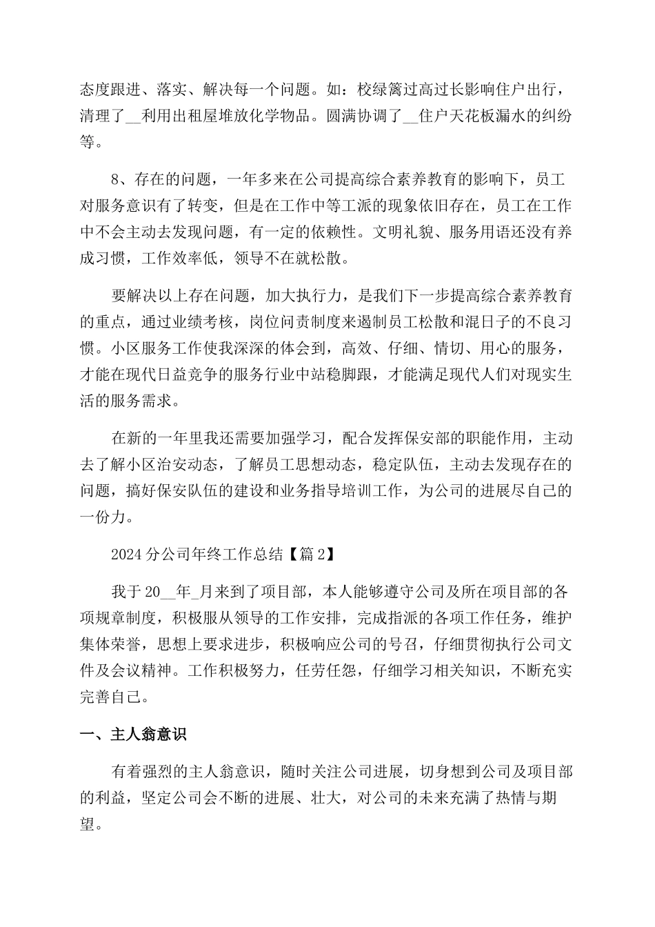 分公司年终工作总结范文个人_第2页