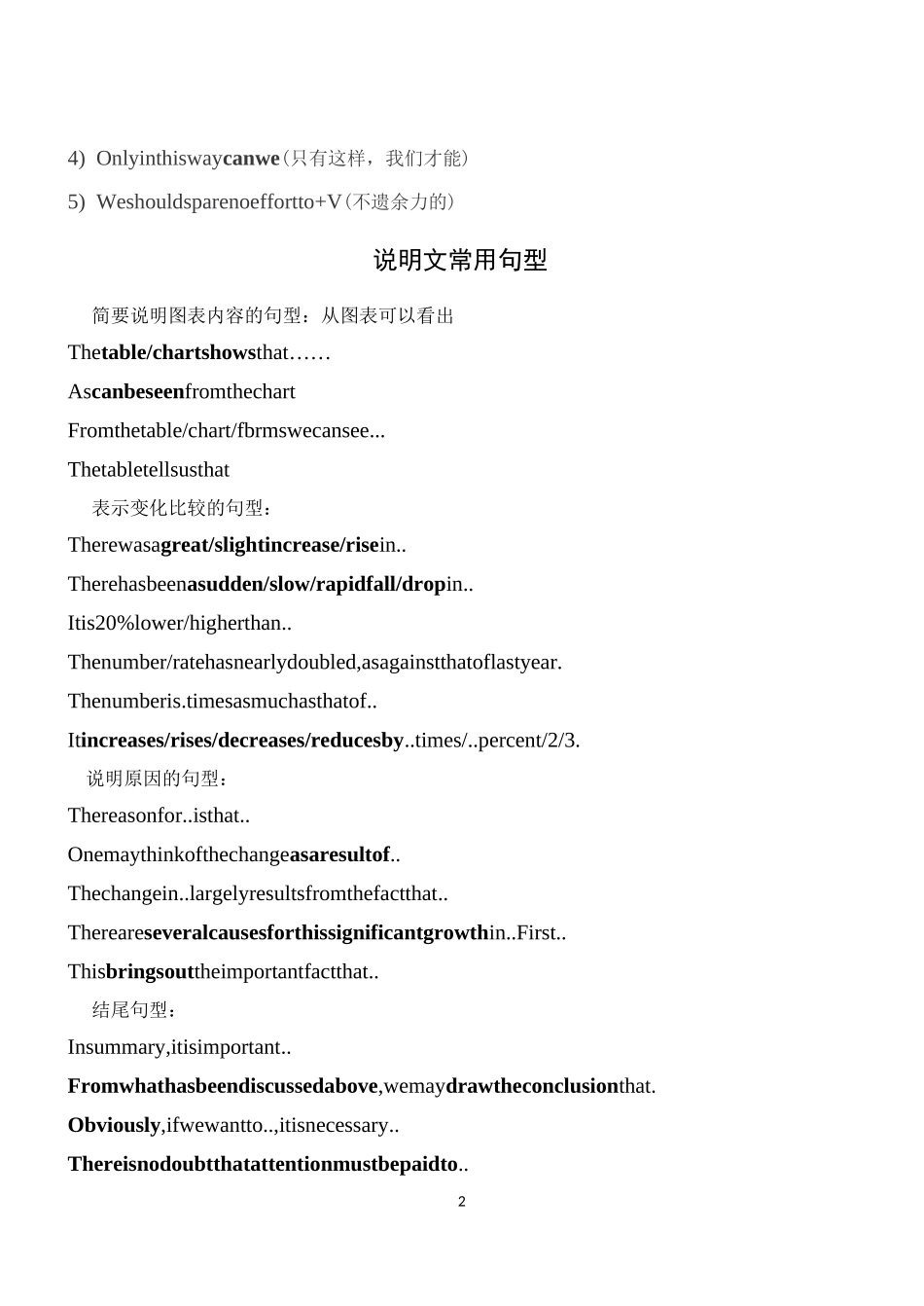 高考英语作文句型及连接词_第2页