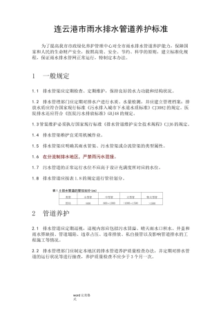 排水管道养护标准[详]