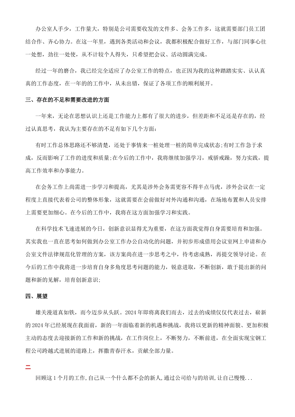 初入职场年终工作总结范文_第3页
