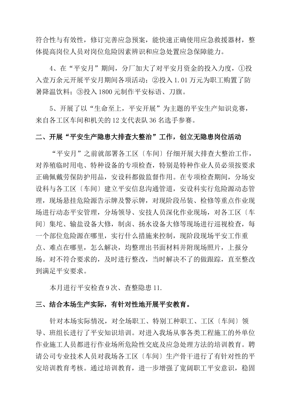 制盐场安全生产工作总结范文_第2页