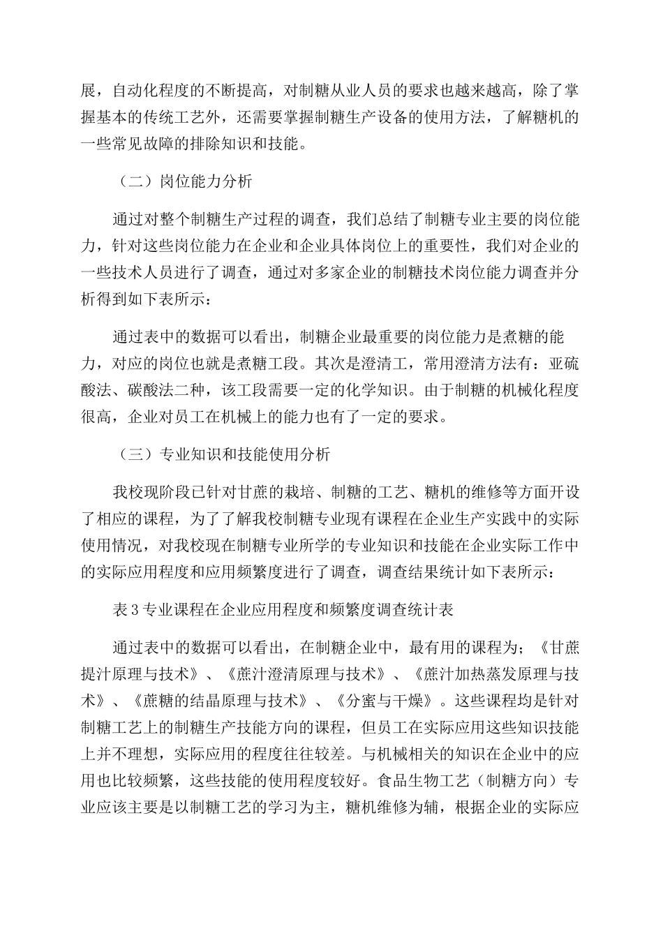 制糖工艺专业职业岗位调研分析_第2页