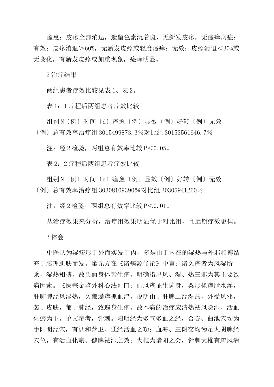 刺血拔罐配合针刺治疗慢性湿疹的疗效观察_第2页