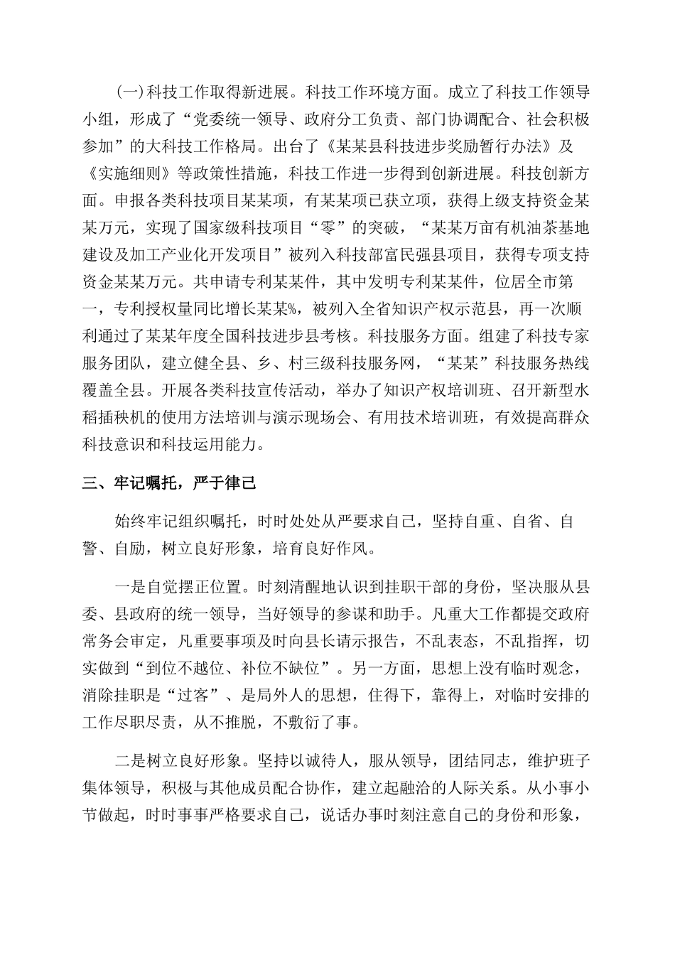 副县长挂职工作总结范文_第2页