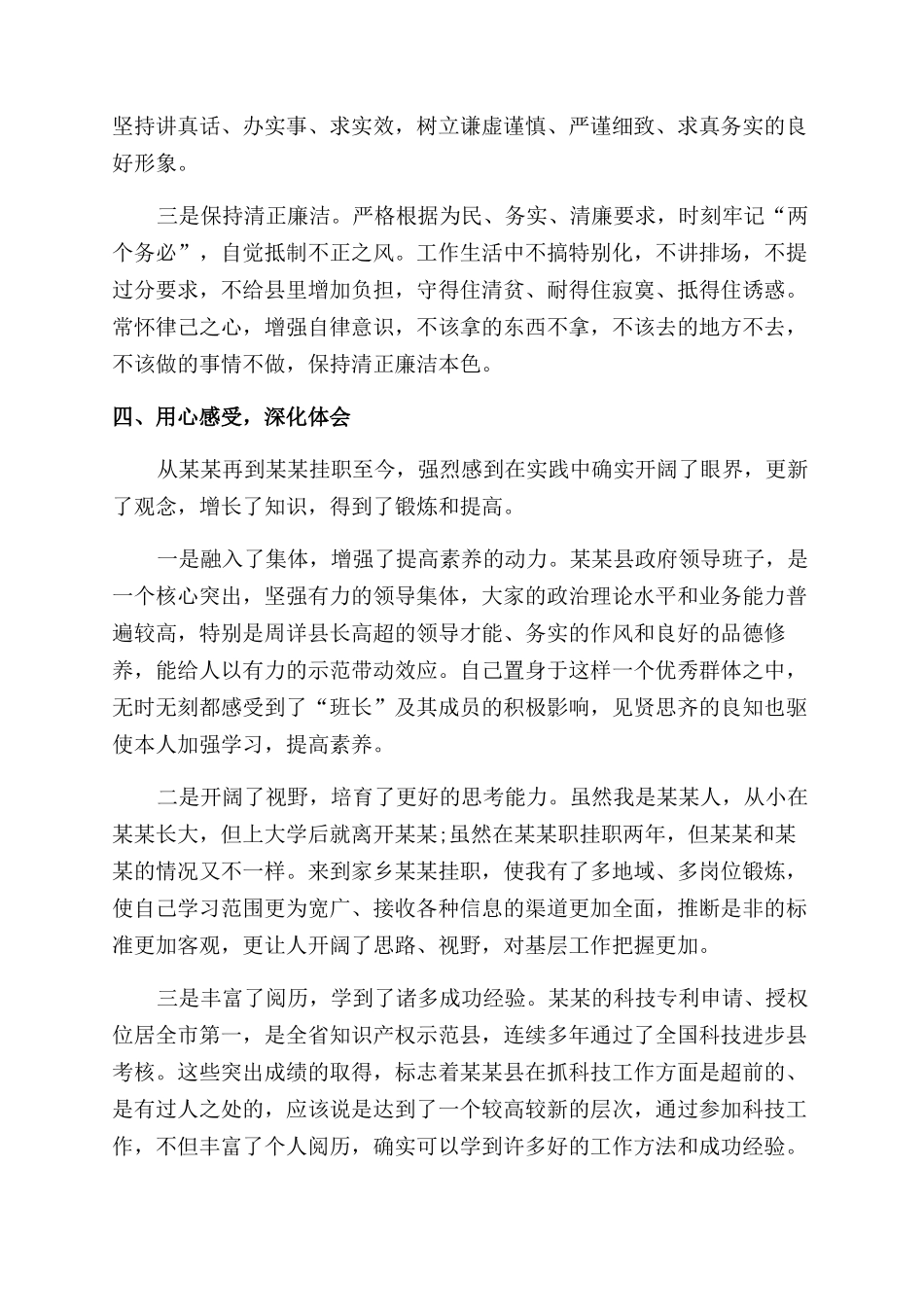 副县长挂职工作总结范文_第3页