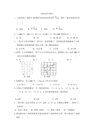 勾股定理专项练习