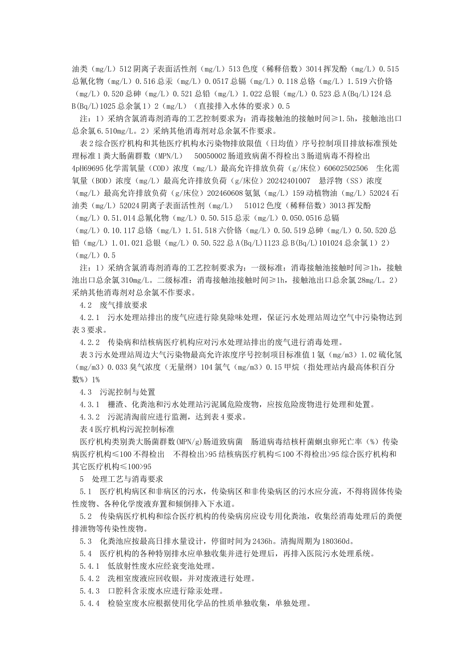 医疗机构水污染物排放标准_第2页