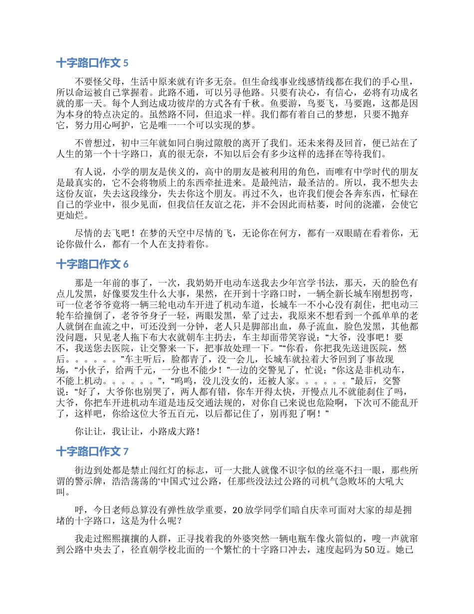 十字路口作文(合集15篇)_第3页