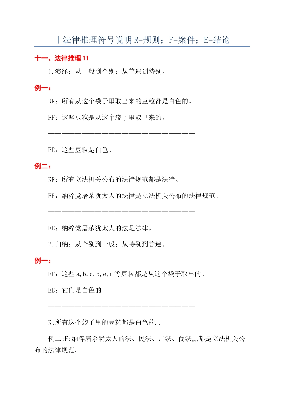 十法律推理符号说明R=规则；F=案件；E=结论_第1页