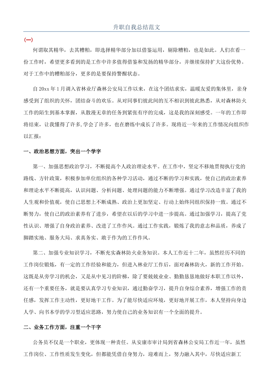 升职自我总结范文_第1页