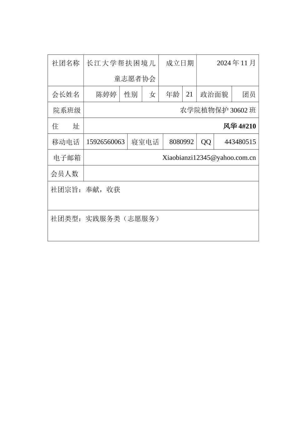协会填的表格——社团联_第2页