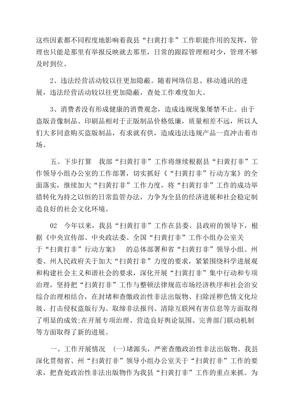 县乡扫黄打非工作总结范文2篇_第2页