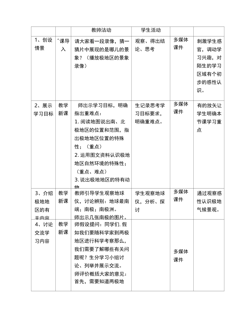 初中地理《极地地区》优质教案、教学设计_第3页