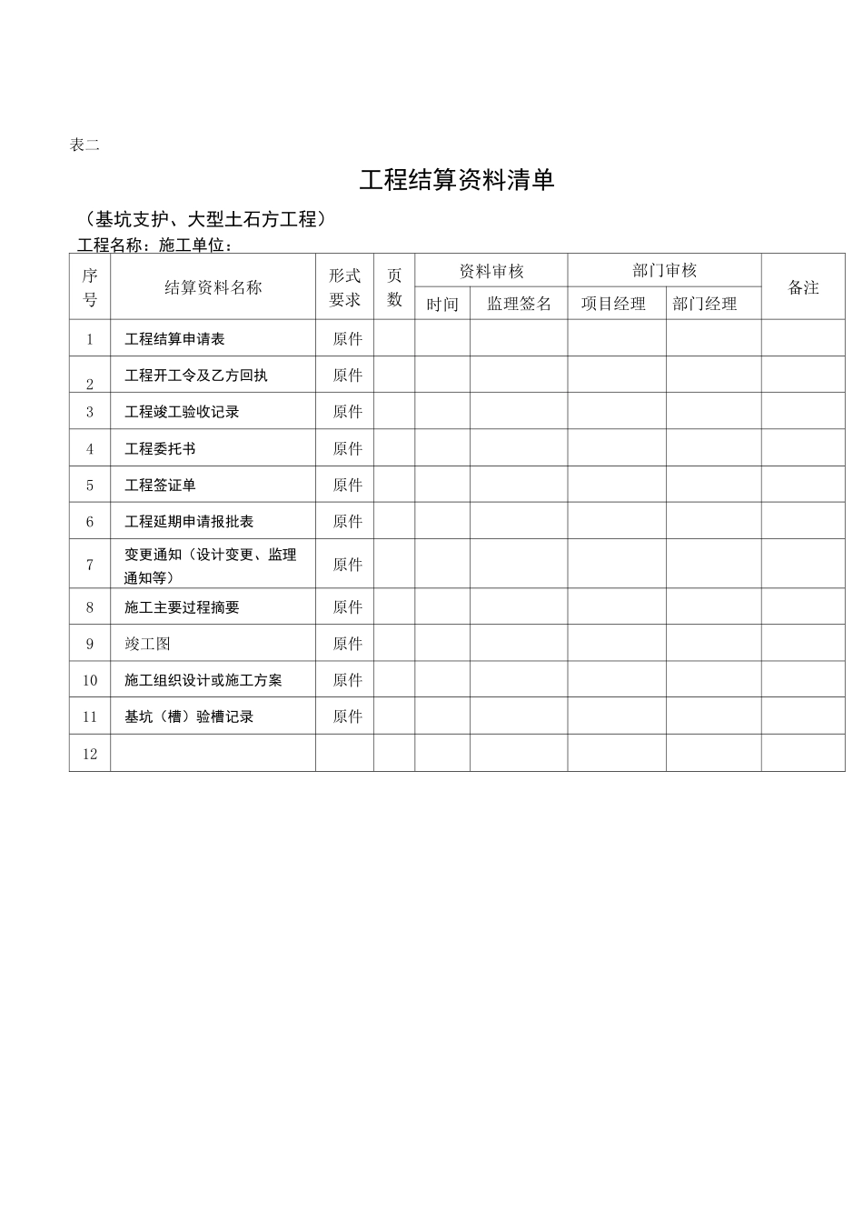 工程结算资料清单_第2页