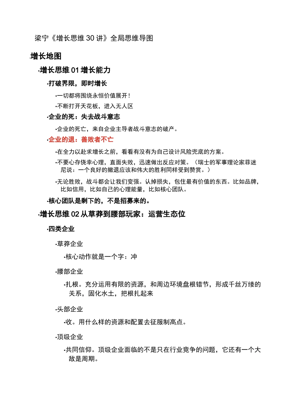 梁宁《增长思维30讲》全局思维导图_第1页
