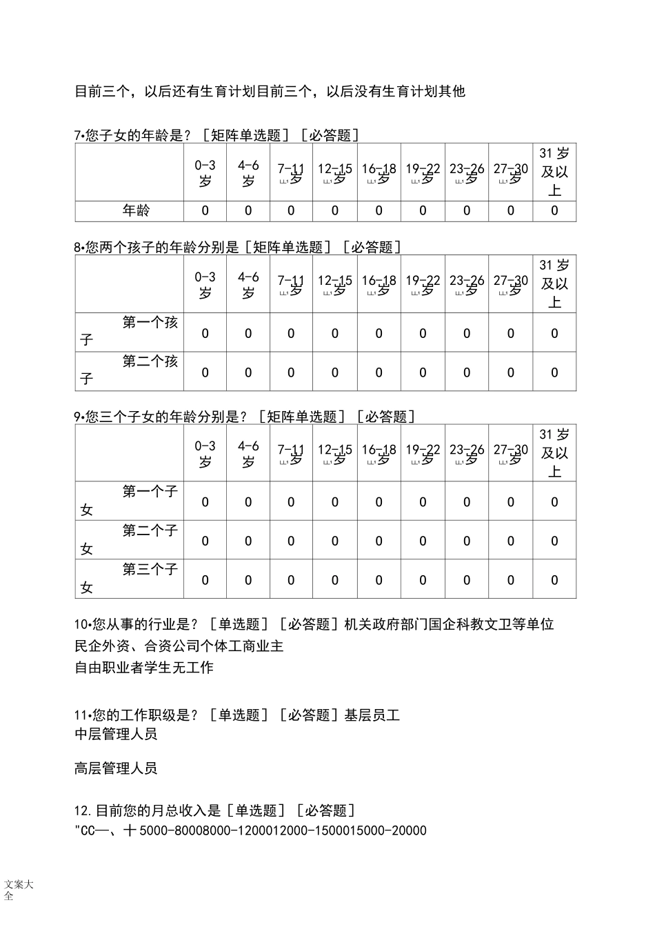 万科地产改善户型需求调研问卷设计_第2页