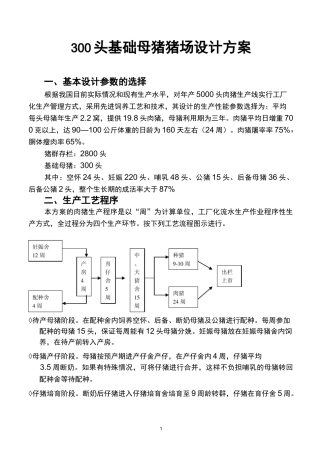 万头猪场设计及预算方案