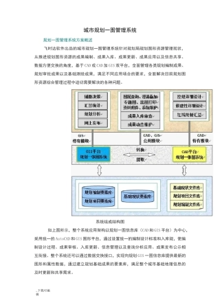 城市规划一张图管理系统
