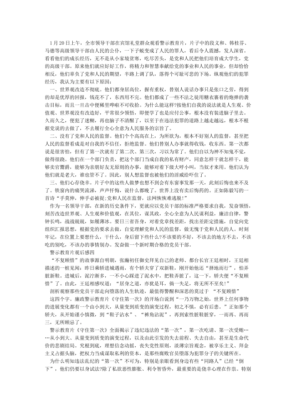 反腐警示教育片观后感_第3页