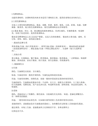 发酵调味品市场调查报告
