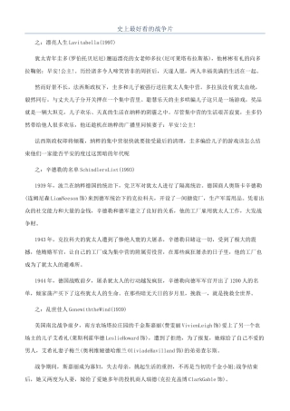 史上最好看的战争片