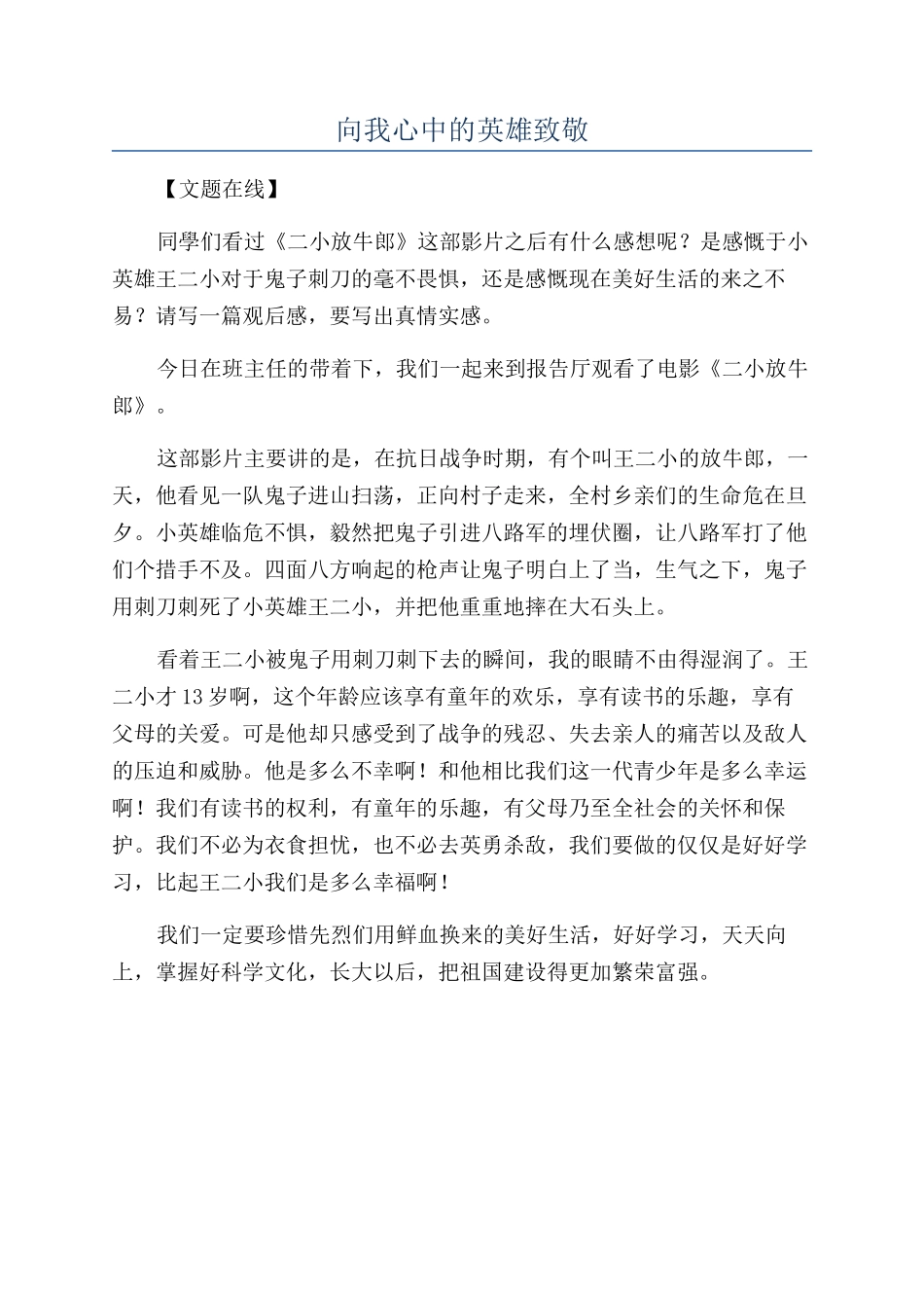 向我心中的英雄致敬_第1页