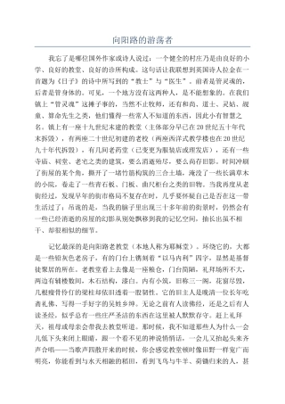 向阳路的游荡者