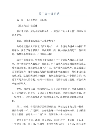 员工突击读后感