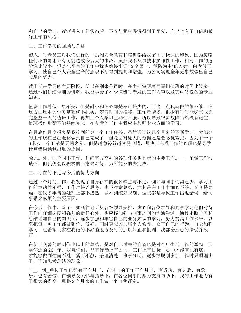 员工自我评价-自我评价（12页）_第3页