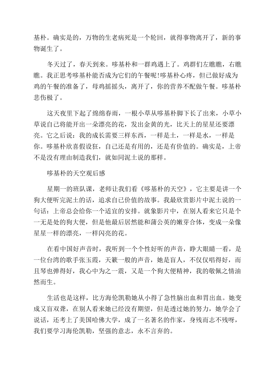 哆基朴的天空观后感五篇_第3页