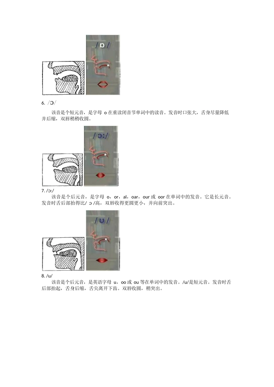 四十八个音素发音图解暨口形及发音方法_第3页