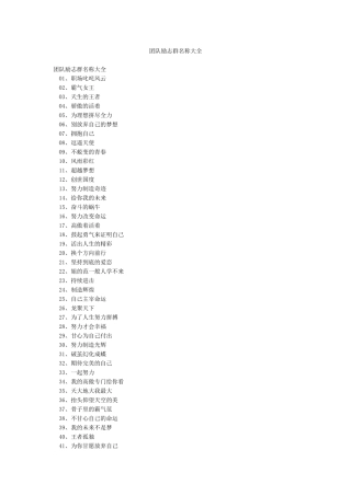 团队励志群名称大全