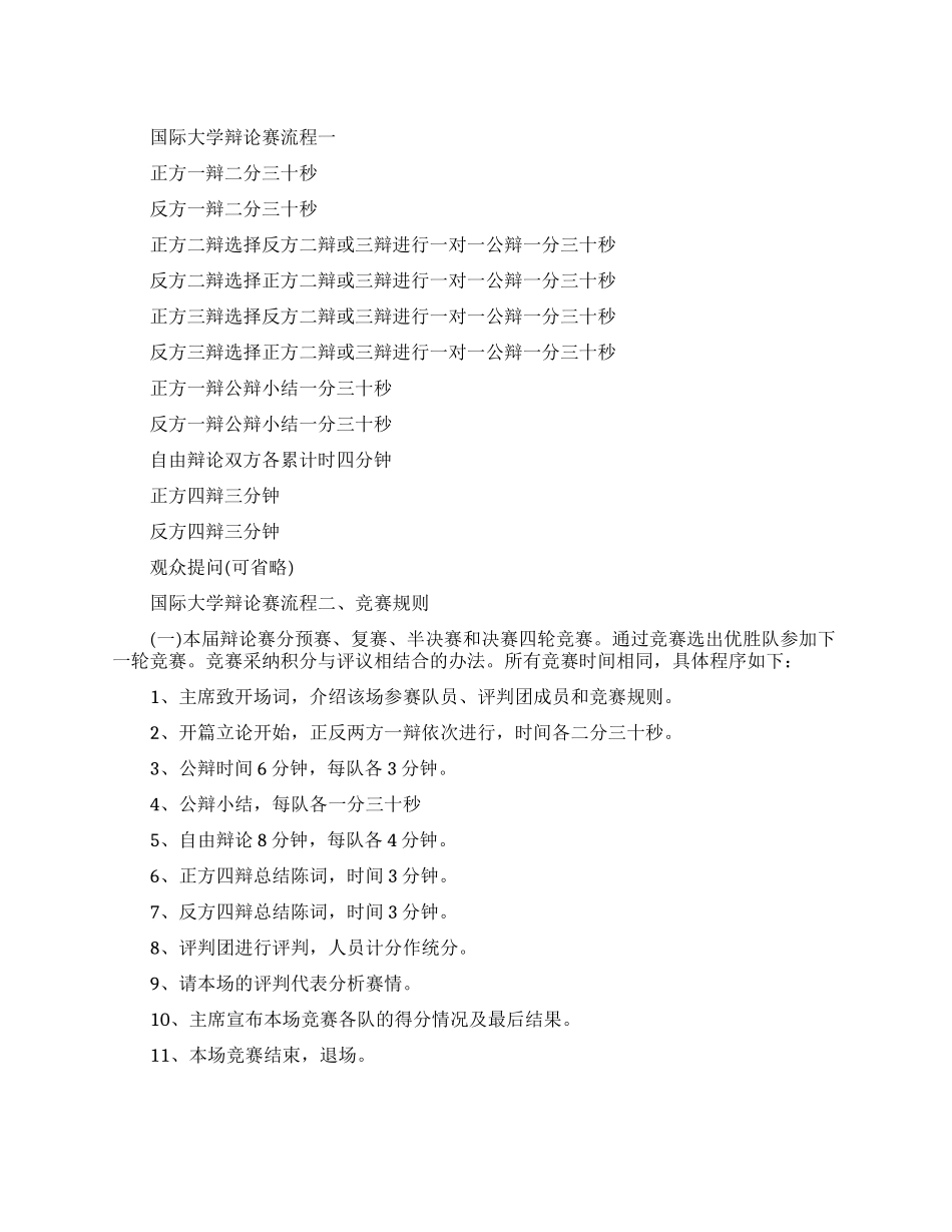 国际大学辩论赛流程是怎样_第1页